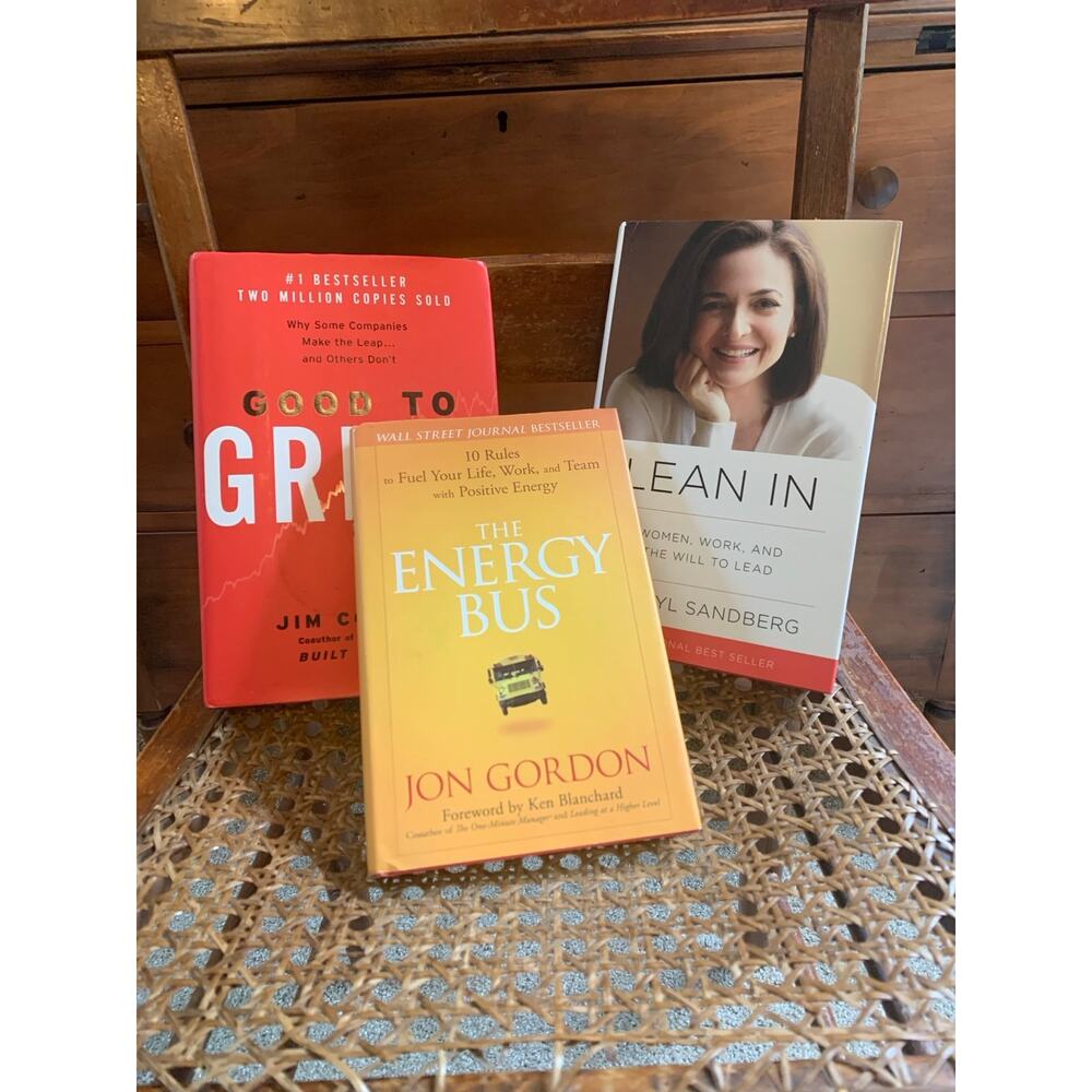 Book Bundle- Good To Great, Energy Bus, Lean In